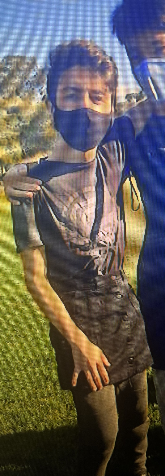 Josh Lisi wearing a mask outdoors